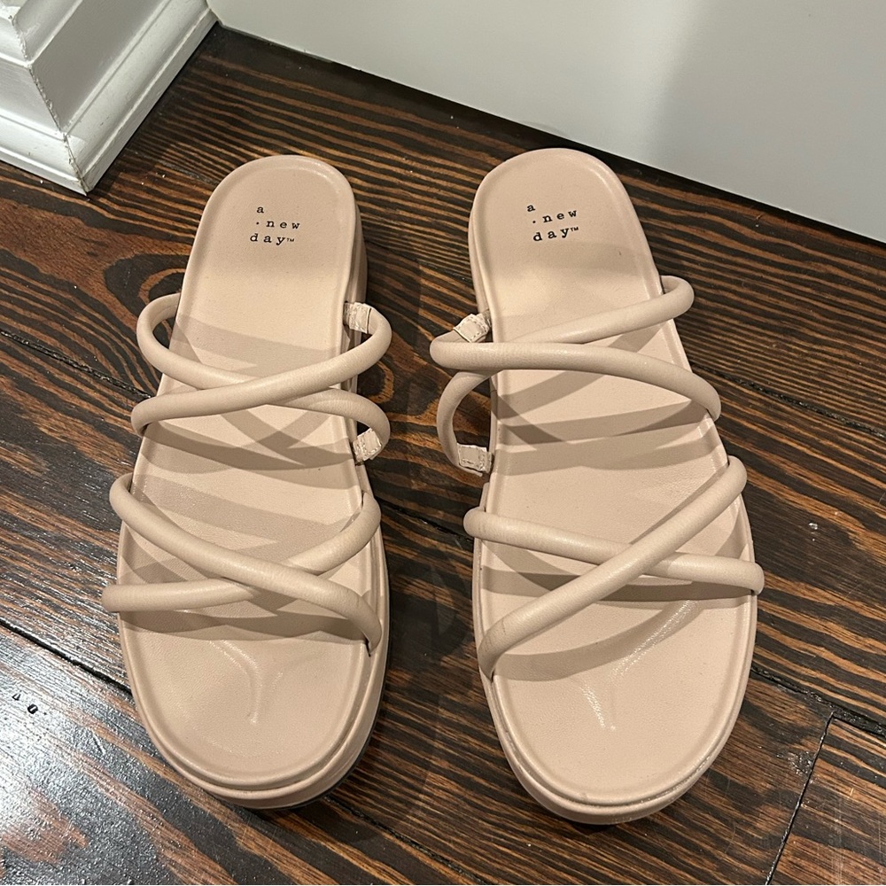 A New Day Cream Criss-Cross Sandals